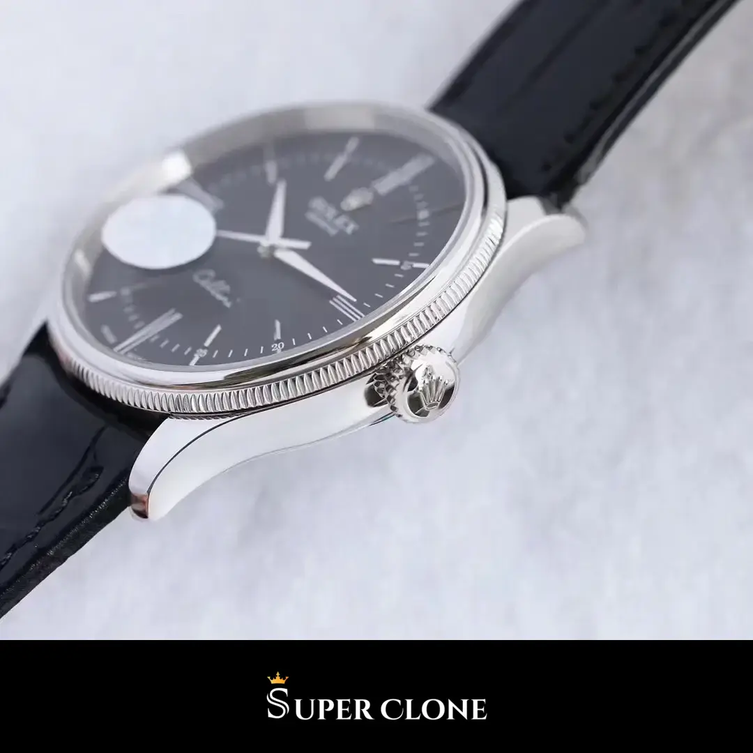 Cellini 50509, black dial, 904l steel case