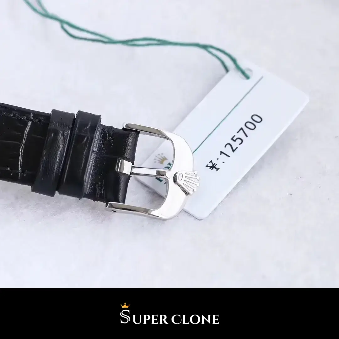 Cellini 50509, 904l steel case, leather strap bracelet
