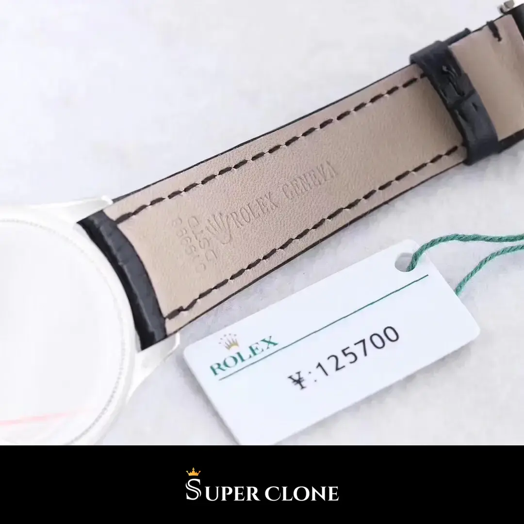 Cellini 50509, 904l steel case, leather strap bracelet