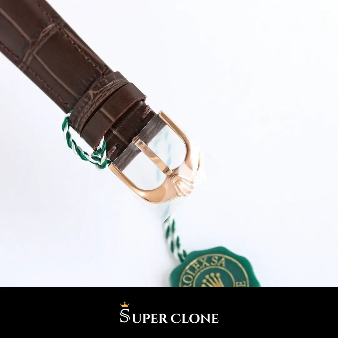 Rolex Cellini 50515, leather strap bracelet, sapphire crystal