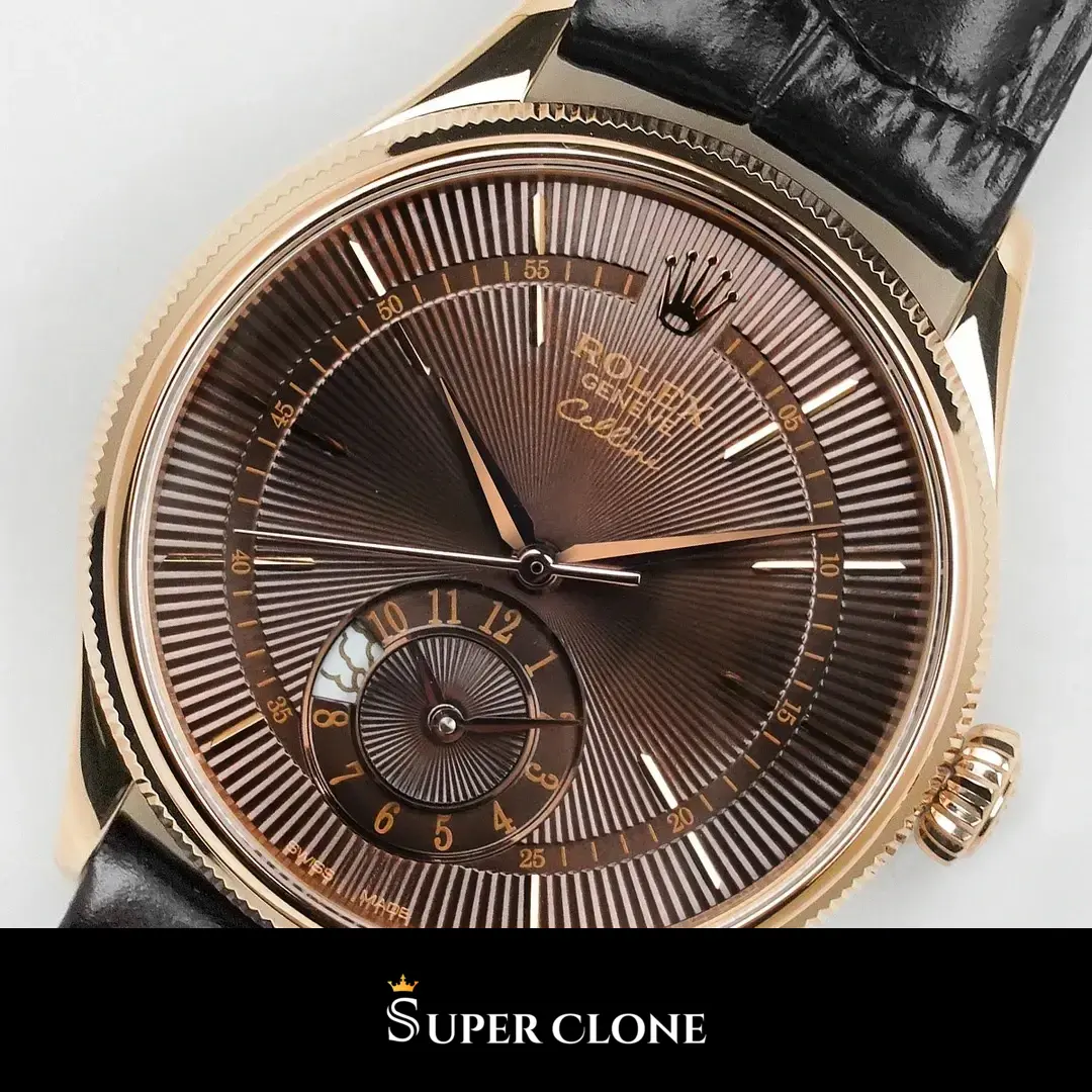 Cellini 50525, rose gold plated case, smooth bezel