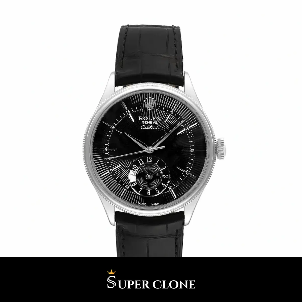 Cellini 50529 super clone black dial, front view