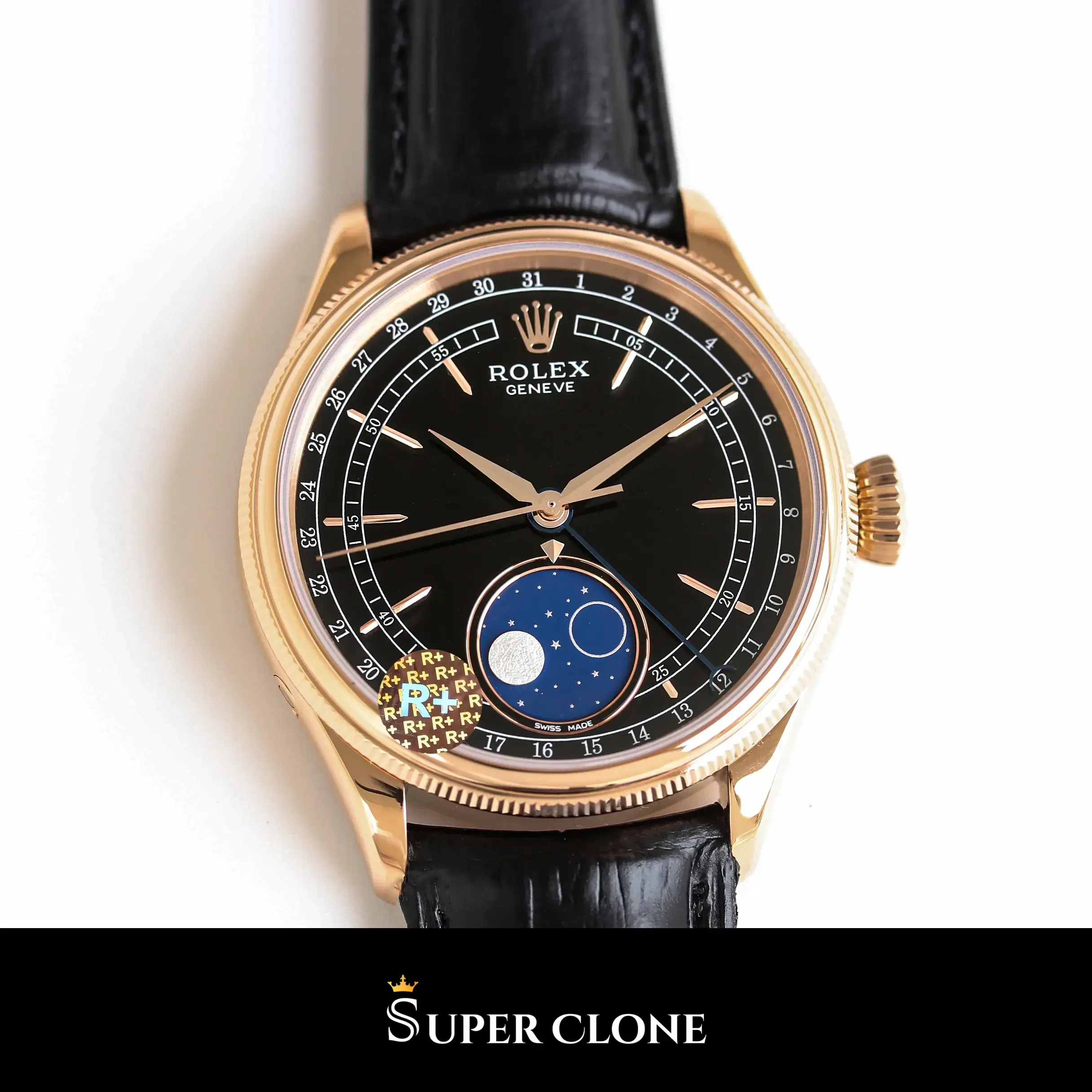 Rolex Cellini 50535, black dial, 904l steel case