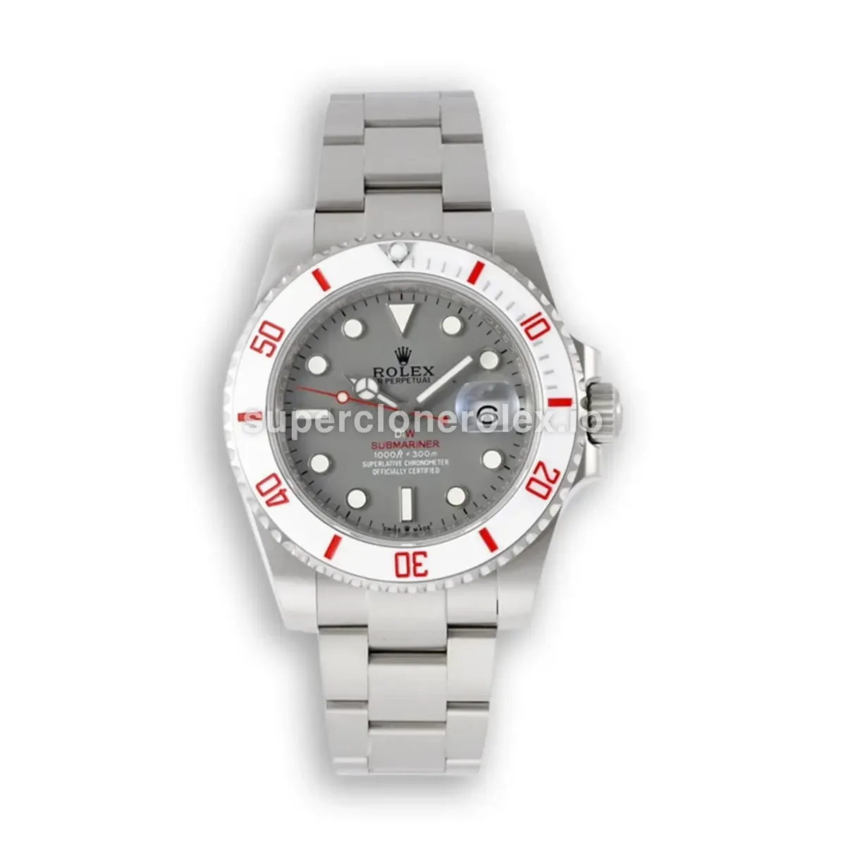 Submariner 116610LN super clone, glacial grey dial, 40mm