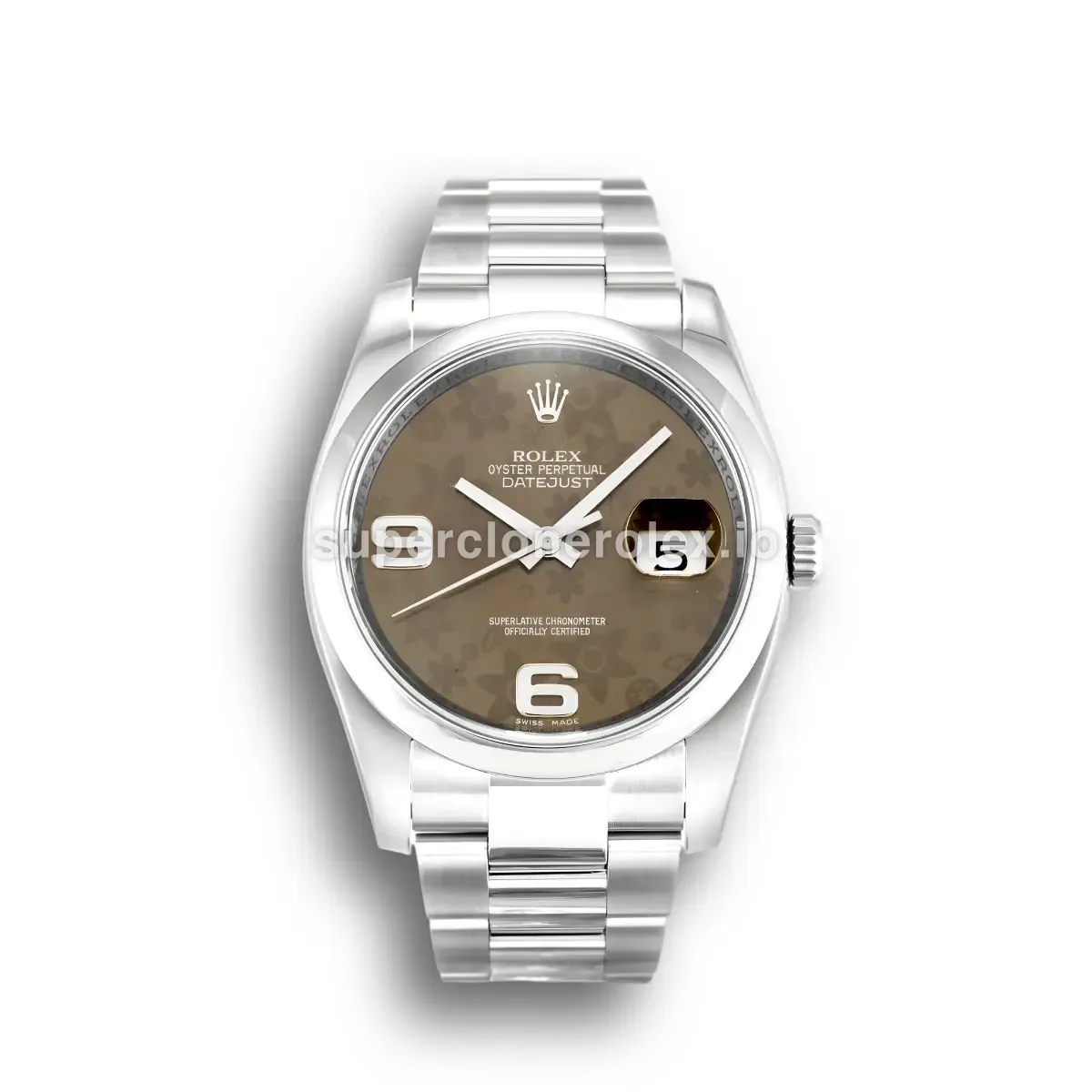 Rolex Datejust 116200 36mm Brown Floral Dial Watch replica watch