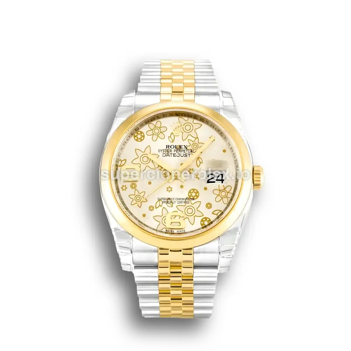 Rolex Datejust 116203 36mm Silver Floral Dial Watch replica watch
