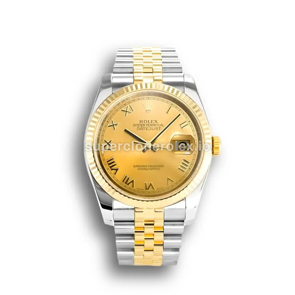 Rolex Datejust 116233 - 36mm Gold Dial Two-Tone replica watch