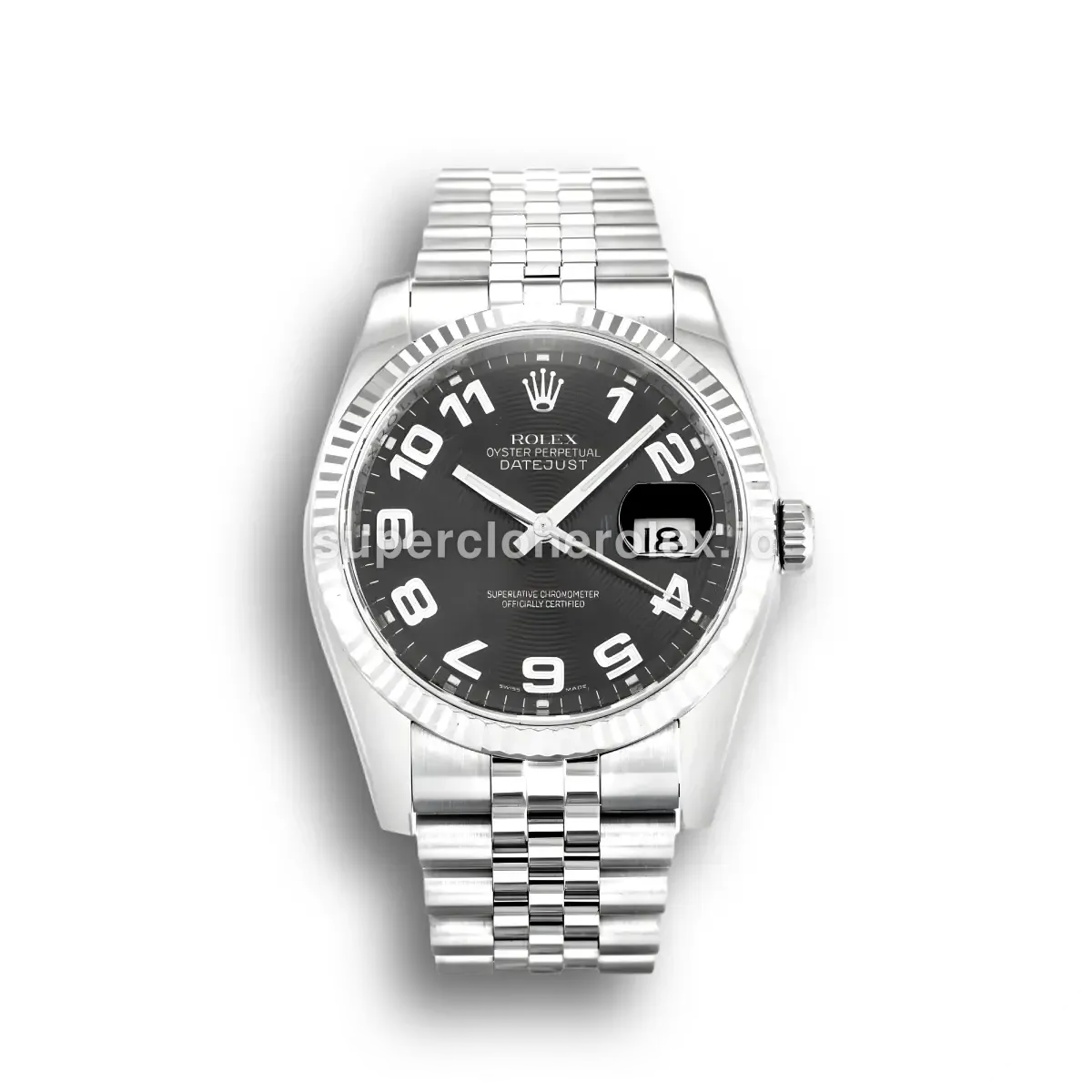 Rolex Datejust 116234 White Gold Bezel 36mm Black Dial replica watch