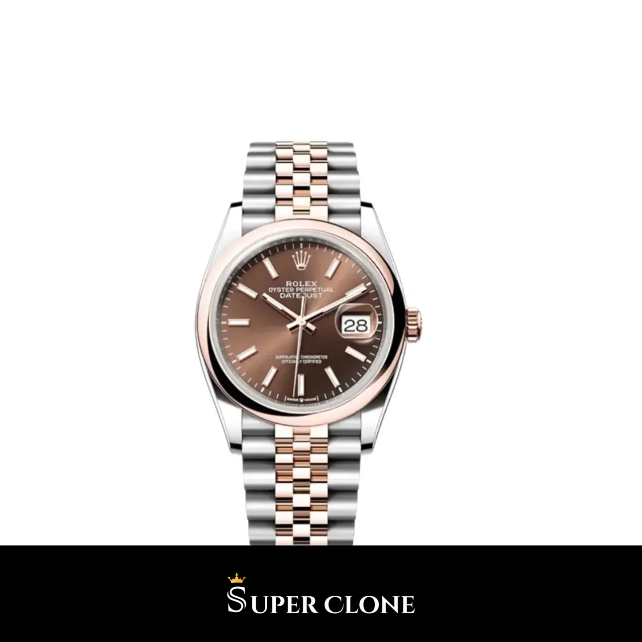 Rolex Datejust 126201, 36mm Chocolate Dial with Smooth Bezel