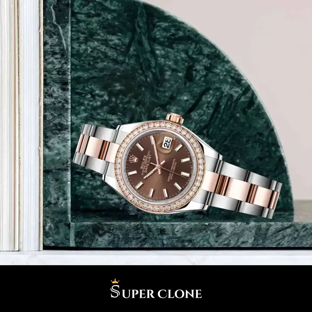 Rolex Datejust 126281RBR, diamond-set bezel, oyster bracelet