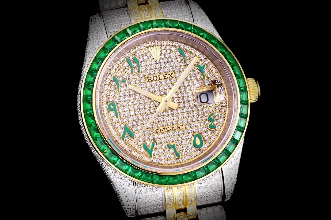 Rolex Datejust 126300 super clone diamond dial — caseback detail