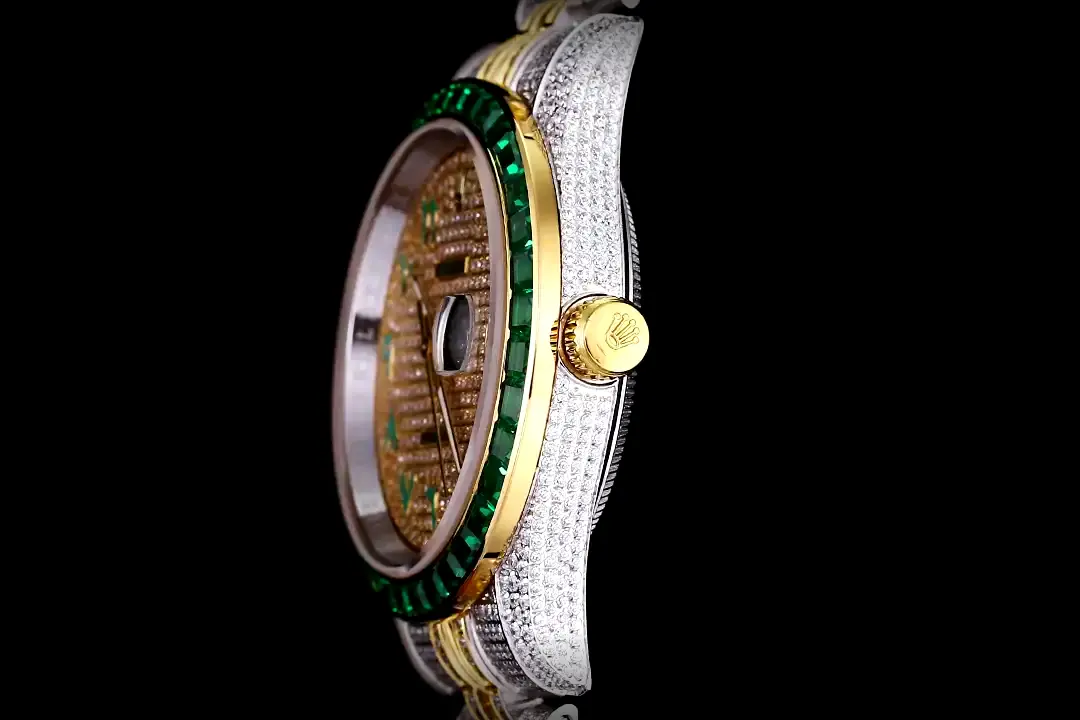 Datejust 126300 1:1 super clone diamond dial — bezel macro