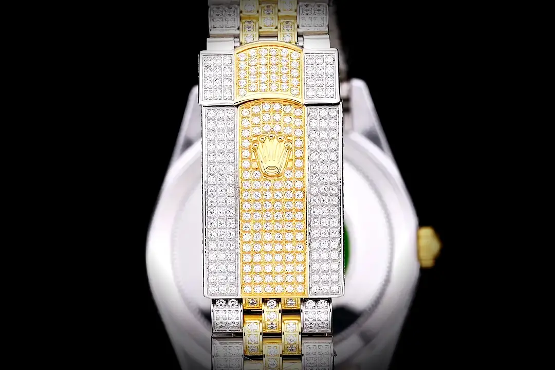 Rolex Datejust 126300 superclone diamond dial — angled view