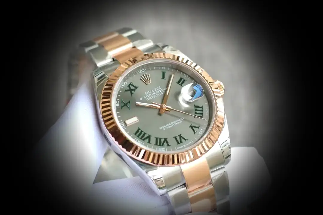 Datejust 126331 superclone slate set dial — bezel macro