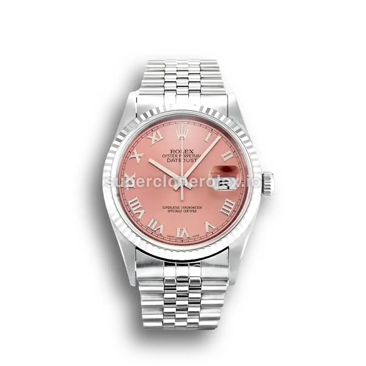 Rolex Datejust 16234 White Gold Bezel 36mm Pink Dial replica watch