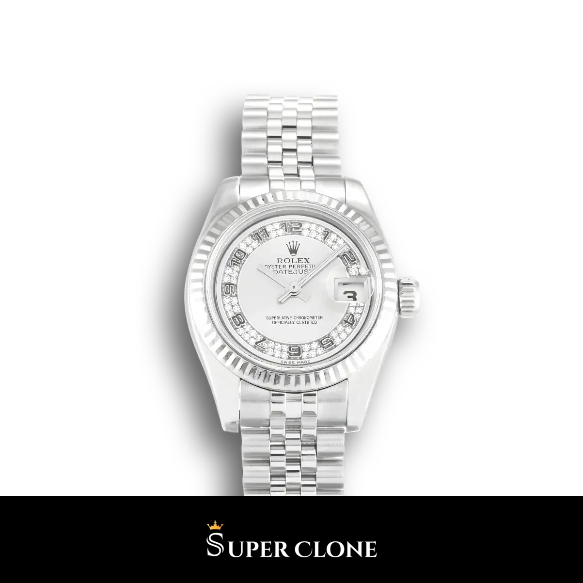 Datejust 179174 super clone silver dial, front view