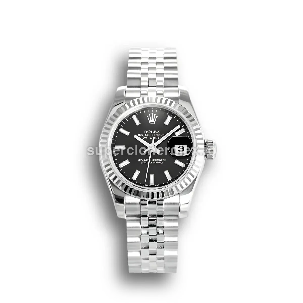 Rolex Datejust 179174 - 26mm Black Dial Steel Watch replica watch