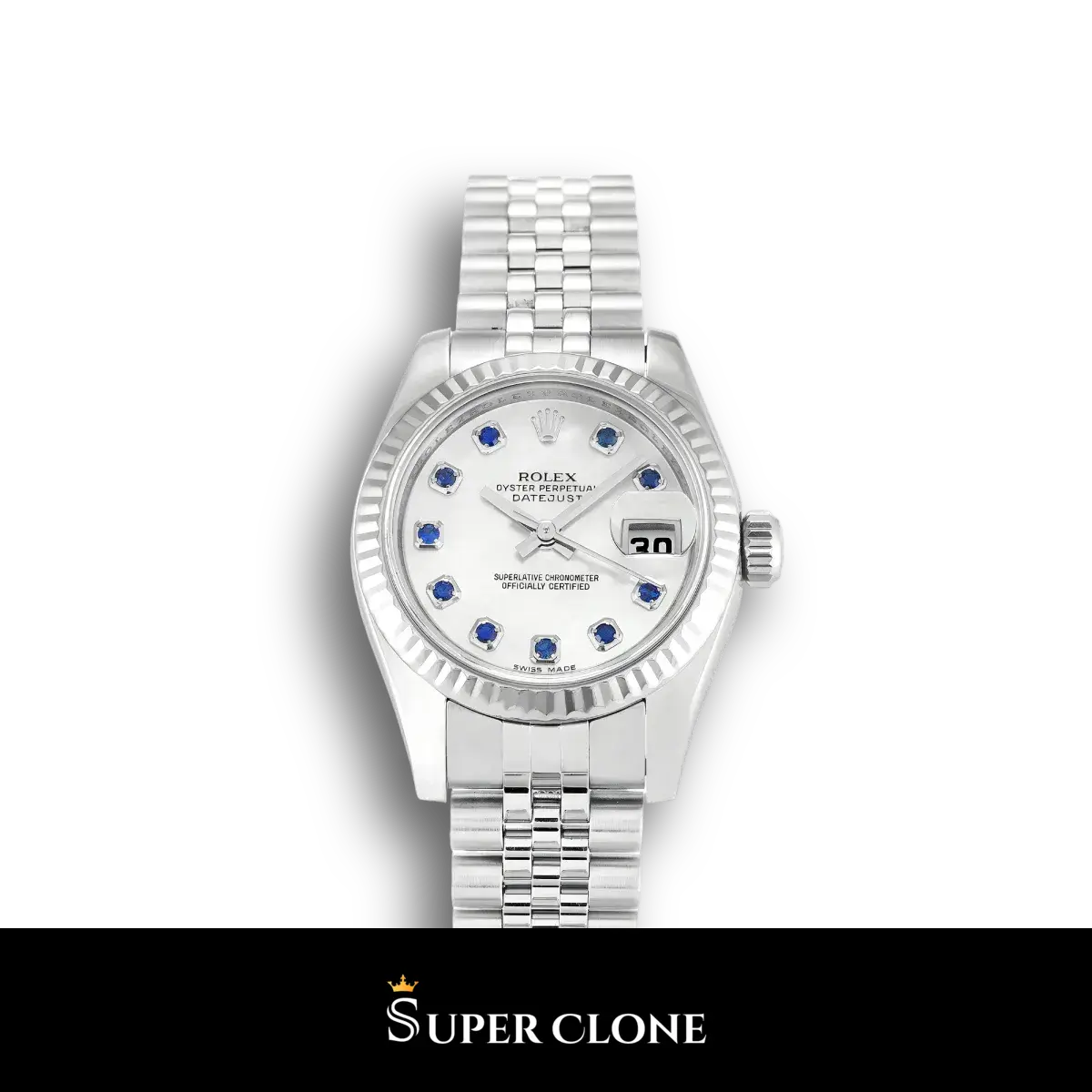 Datejust 179174 super clone white dial, front view