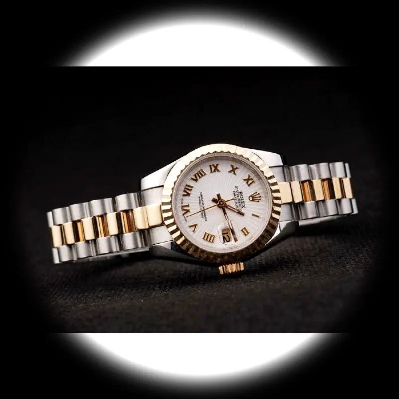 Lady-Datejust SRL104 Swiss replica white dial — caseback detail