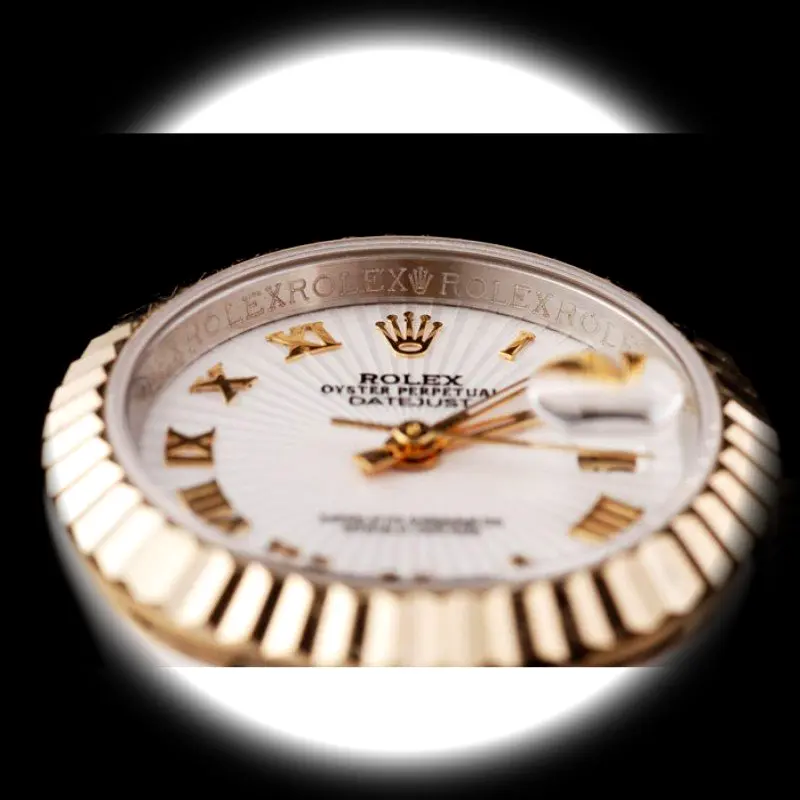 Lady-Datejust SRL104 super clone white dial — angled view