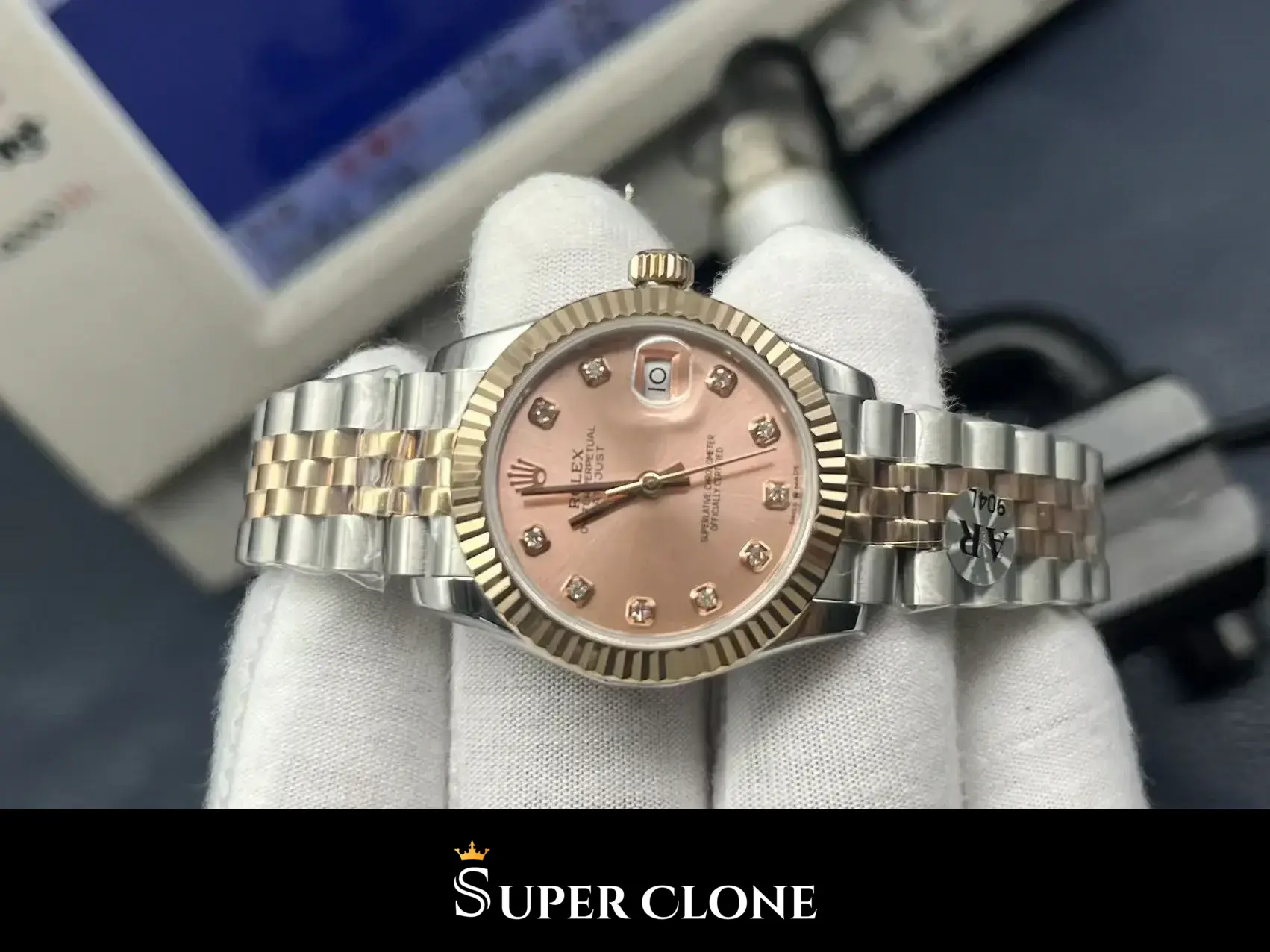 Datejust 278271, everose gold fluted bezel, jubilee bracelet