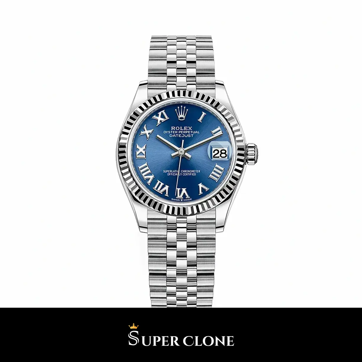 Datejust 278274 super clone blue dial, front view