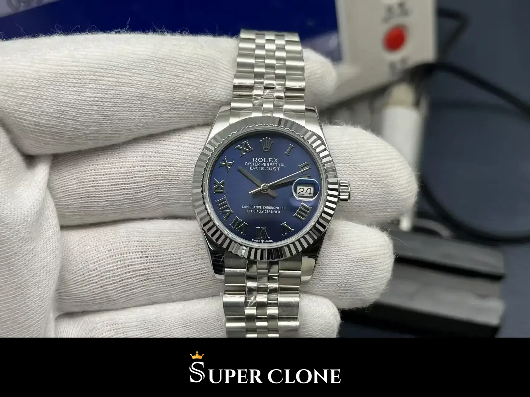 Rolex Datejust 278274, sapphire crystal, blue dial