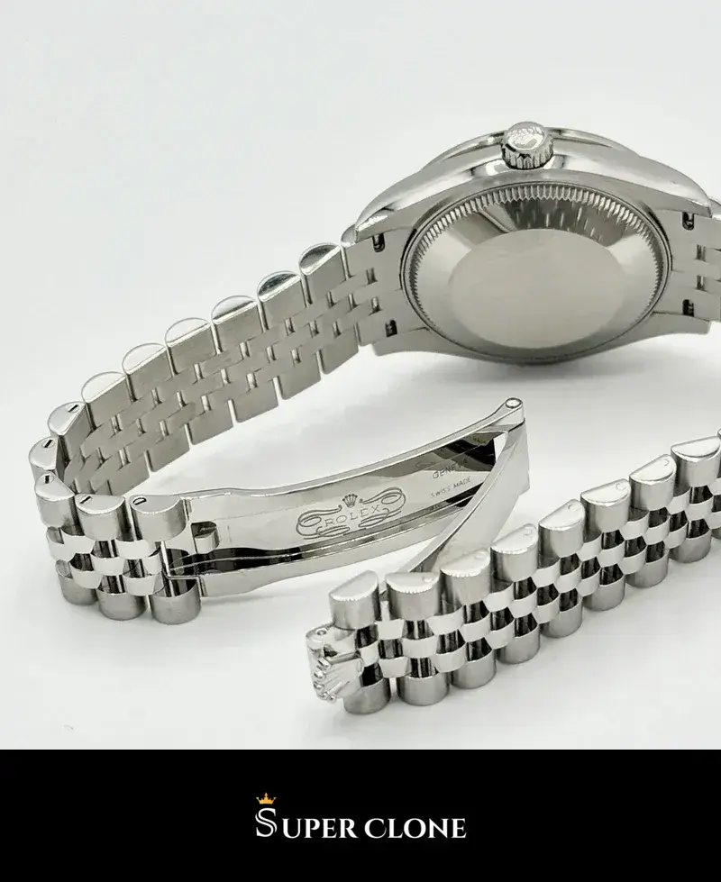 Rolex Datejust 278384RBR, diamond-set bezel, jubilee bracelet