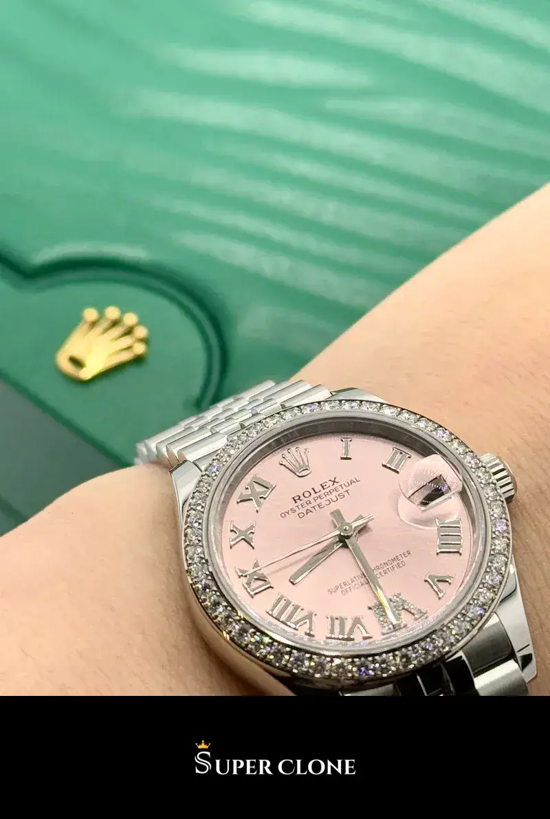 Rolex Datejust 278384RBR, sapphire crystal, pink dial