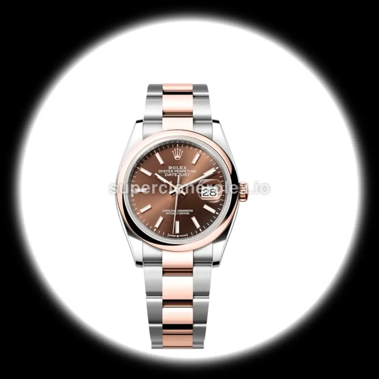 Rolex Datejust 126201 36mm – Chocolate Dial on Rose Gold replica watch