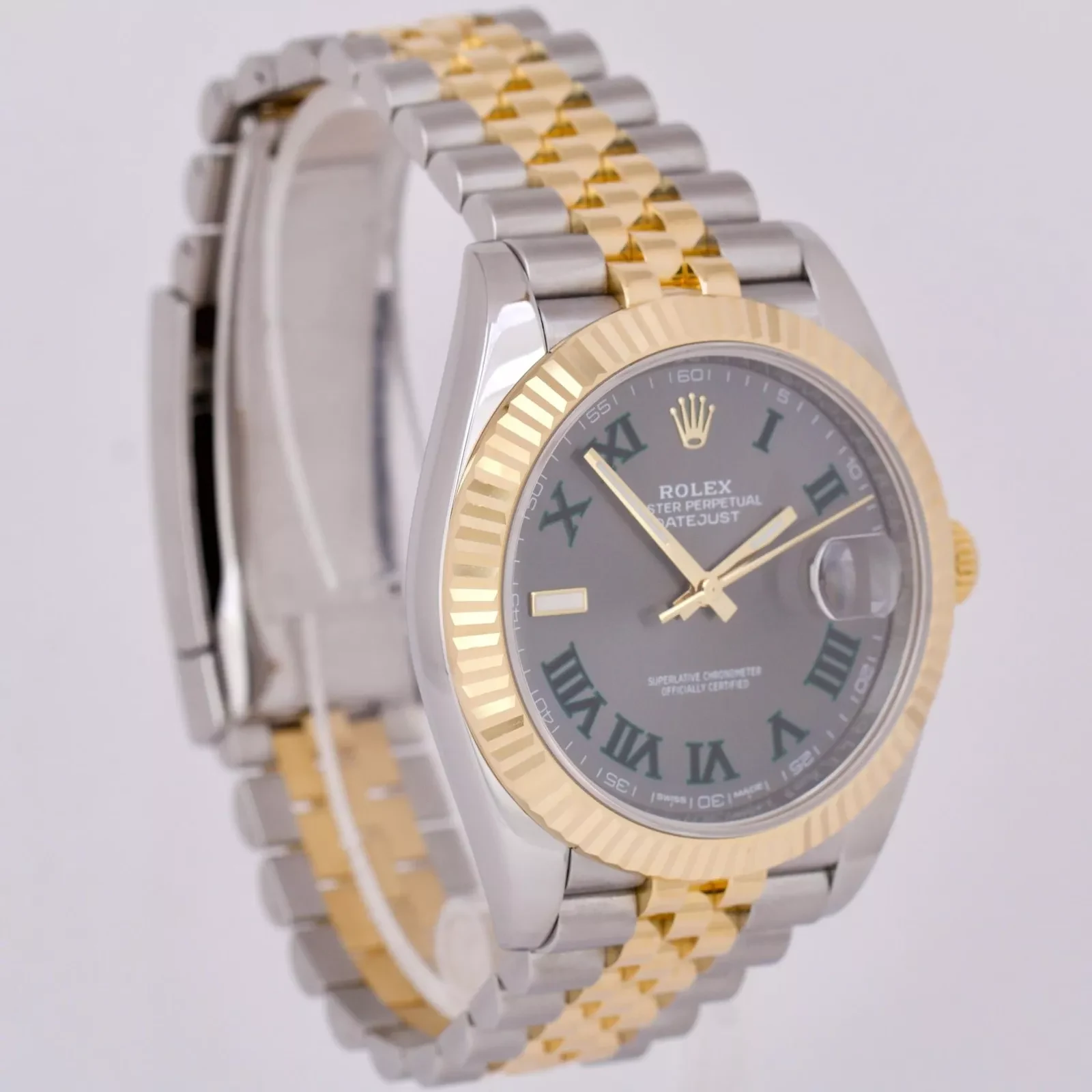 Rolex Datejust 126333, stainless steel & yellow gold plated case, fluted bezel