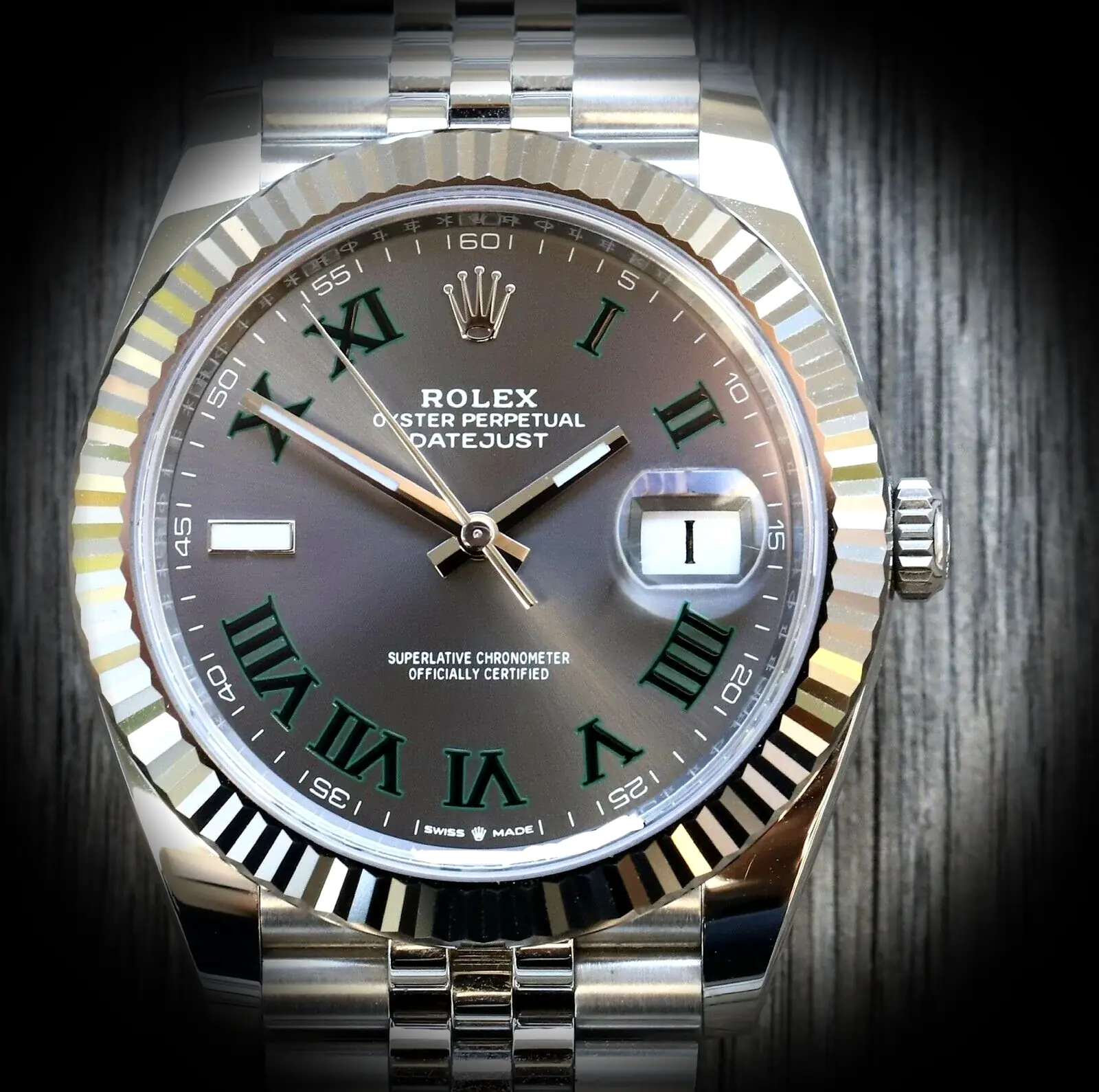 Datejust 126334 Swiss replica 41mm — front view