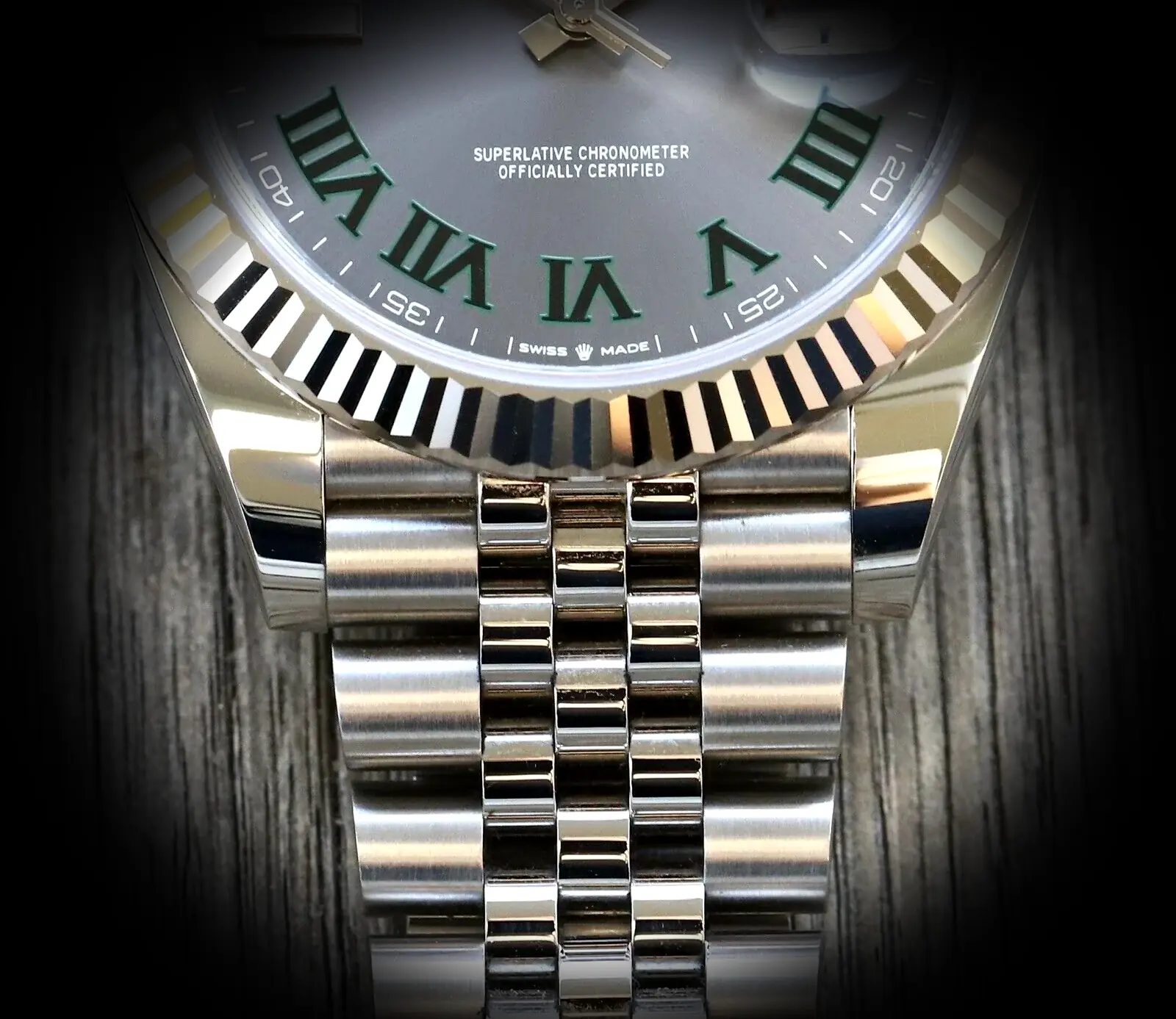 Rolex Datejust 126334 Swiss clone silver dial — caseback detail