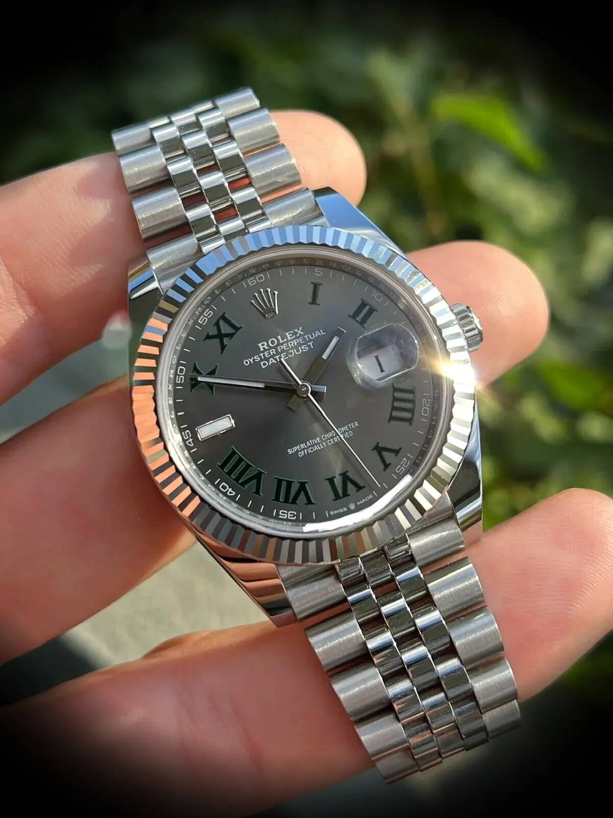 Datejust 126334 Swiss clone — lume shot