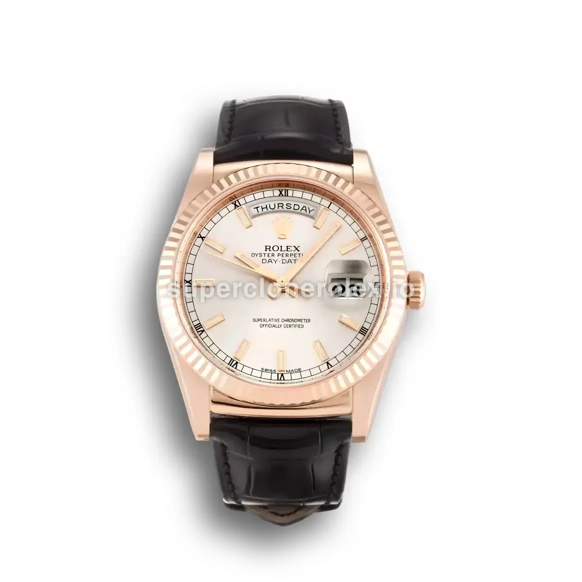 Rolex Day-Date 118135 36mm Silver Dial Watch replica watch