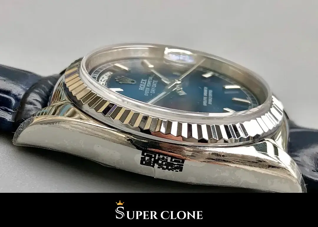 Rolex Day-Date 118139HR, leather bracelet, sapphire crystal