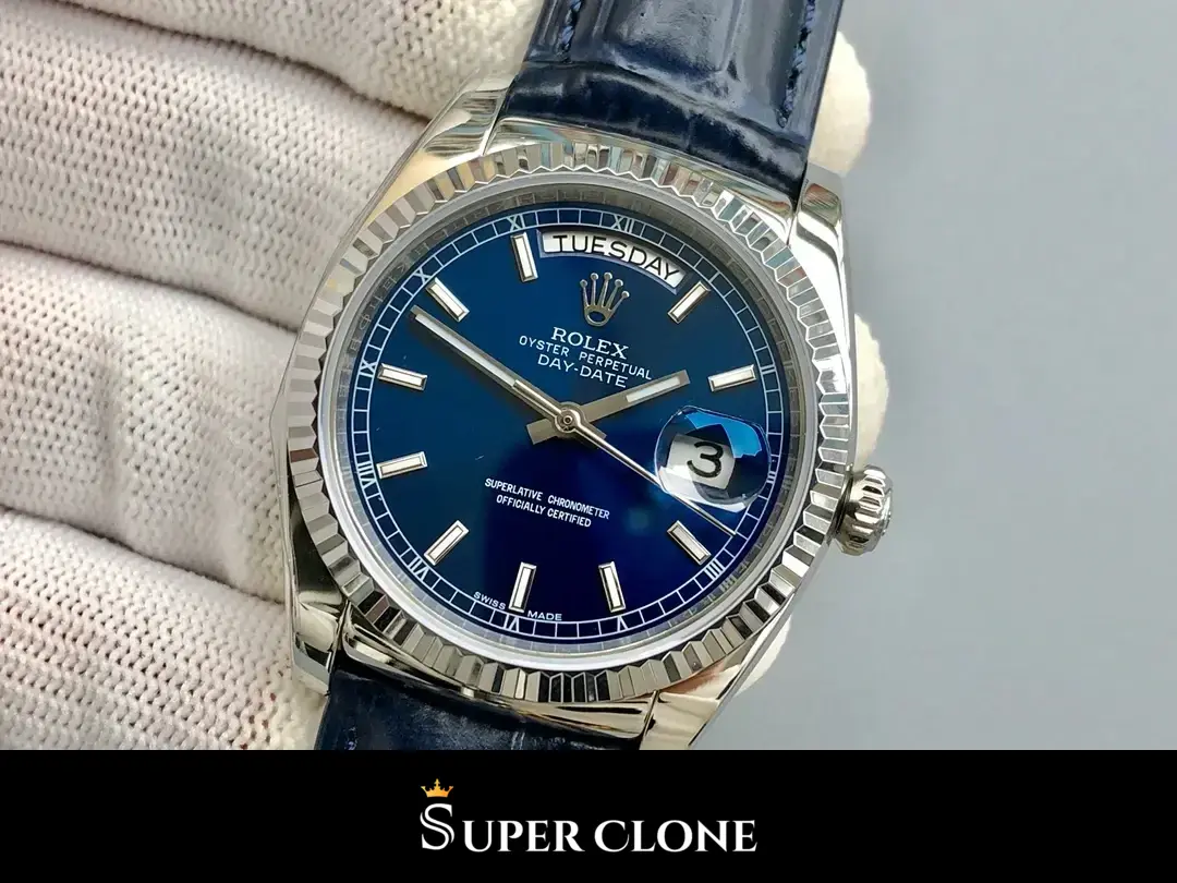 Rolex Day-Date 118139HR, blue dial, 904l steel case