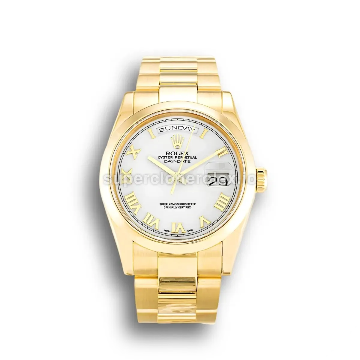 Rolex Day-Date 118208 36mm White Dial Watch replica watch