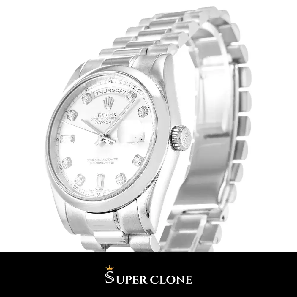 Rolex Day-Date 118209, smooth bezel, president bracelet
