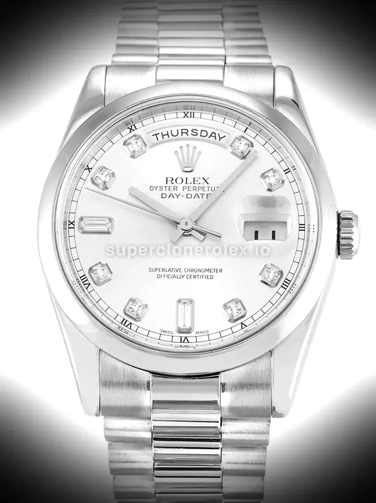 Rolex Day Date 36mm Silver Dial 118209 replica watch
