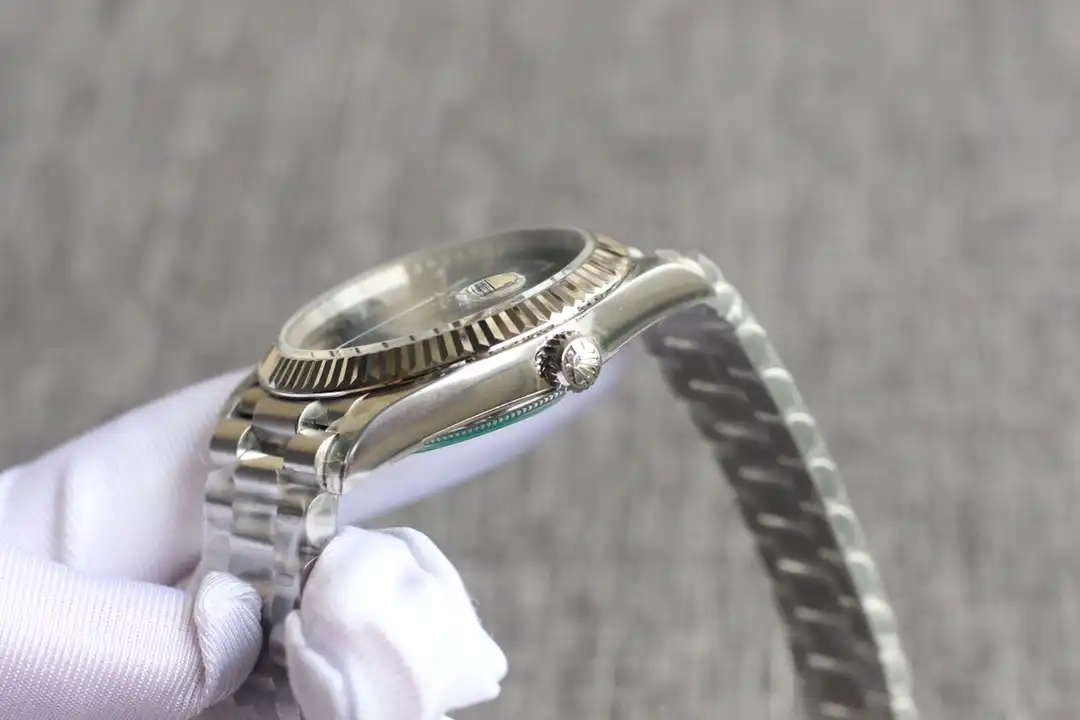 Rolex Day-Date 228239, sapphire crystal, rhodium dial