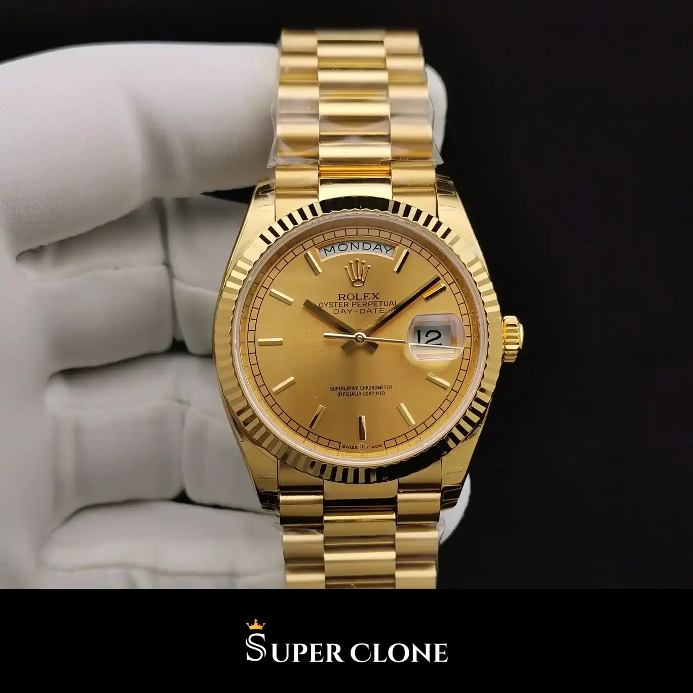 Rolex Day-Date 128238, 36mm, yellow gold case