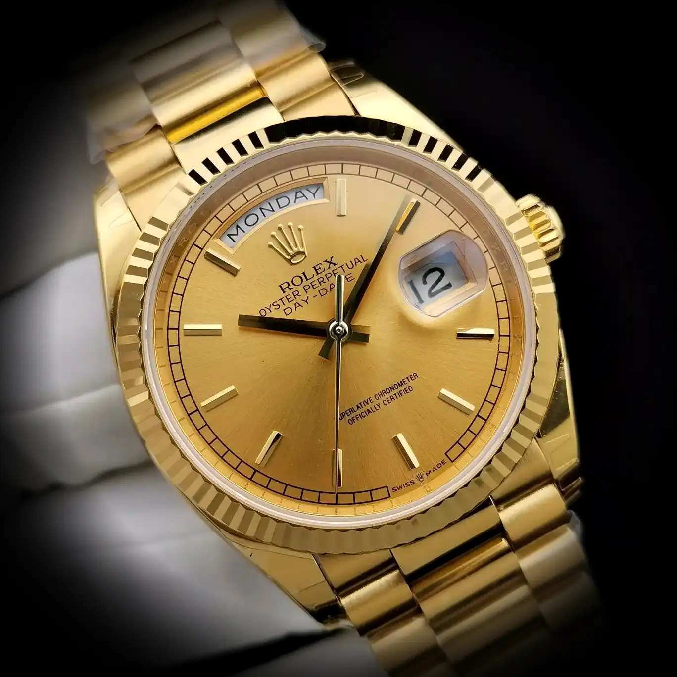 Rolex Day-Date 41985 superclone 36mm — wrist shot