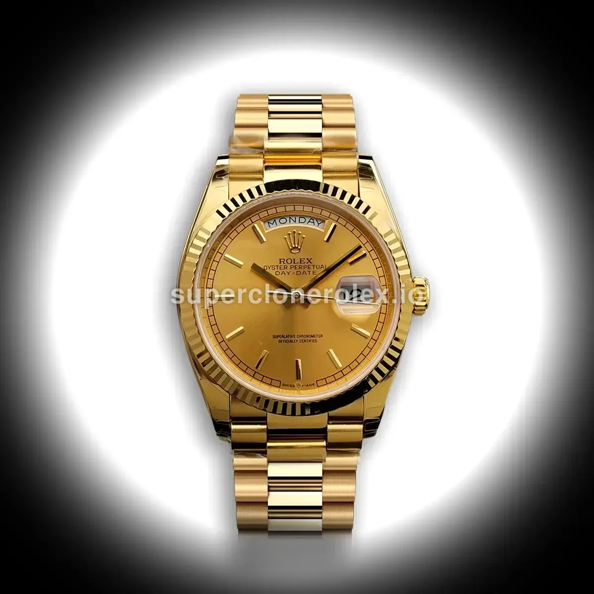 Rolex Day-Date 128238 36mm Gold Dial replica watch