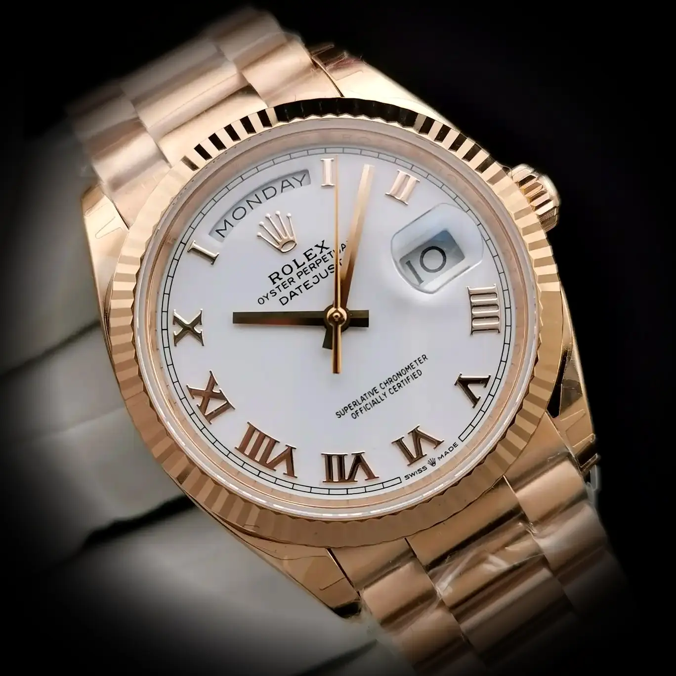 Day-Date 41985 Swiss clone 36mm — wrist shot