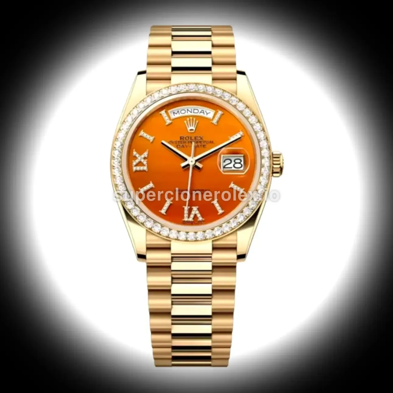 Rolex Day Date 36 Mm Carnelian Dial 128348rbr replica watch
