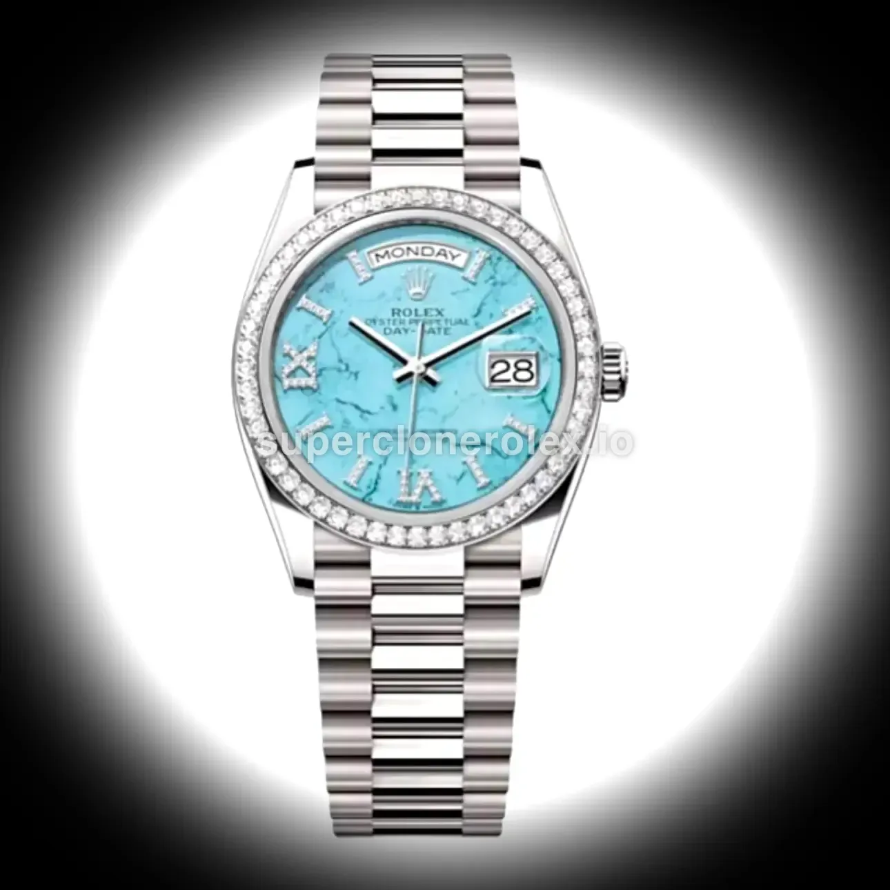 Rolex Day Date 36 Mm Turquoise Dial 128349rbr replica watch