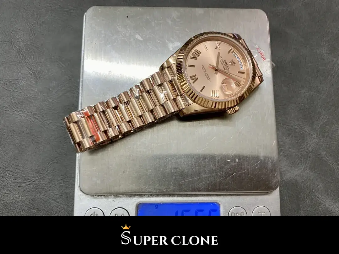 Rolex Day-Date 228235, president bracelet, sapphire crystal