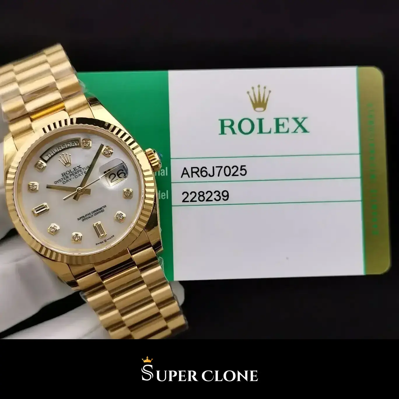 Day-Date 128238, president bracelet, sapphire crystal