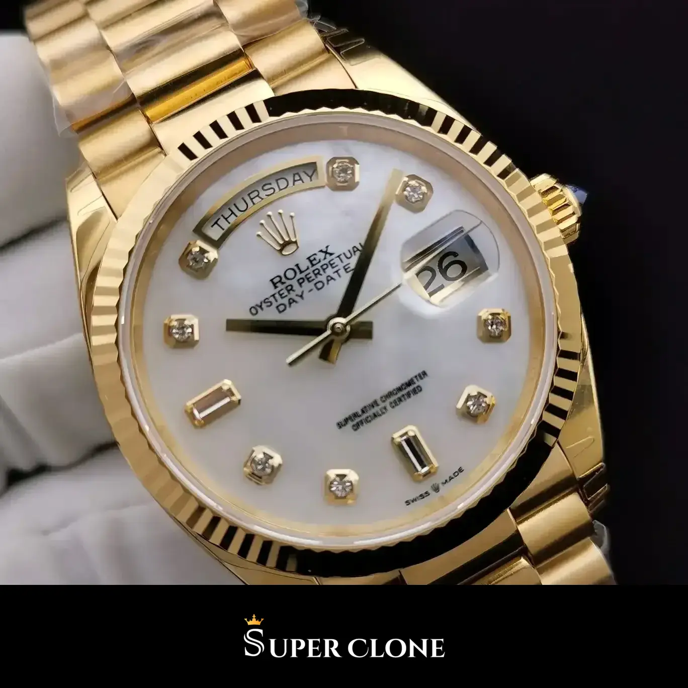 Day-Date 128238, yellow gold case, president bracelet